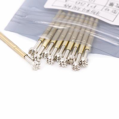 China Plum Head P02/P50/P75/PL75/P100/P160/P125/P156 Claw Shape Nine Test Probe H-Type For IC Pogo Pin Test PCB Test Probe PCB Die 0.9/1.4/1.7/2.4/2.75MM for sale