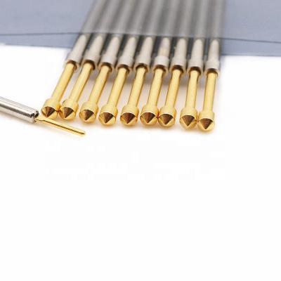 China Phosphor Copper Test Probe Ph-1E Cone Head PCB Integrated Function Test Die 1.2mm Length 20.5mm For PCB Test IC Pogo Pin for sale