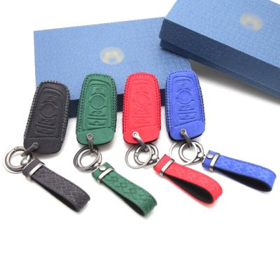 China Fashion High Quality Top Standard Leather Apply To BMW F-series Car Smart Remote Key Holder Cover Case for sale