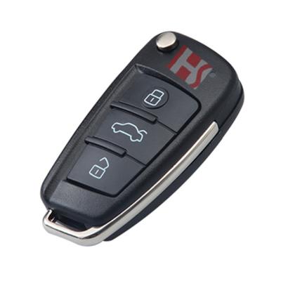 China Original ABS+Cupronickel 8th Chip Keyless Go Flip Remote Smart Key For Audi Q7/A8/A6 0210427 for sale