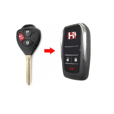 China Newest Vehicle Key Style Modified Smart Key Shell For T-oyota 2003-2016 Key With Logo 2+1-button Car Key Case Shell for sale