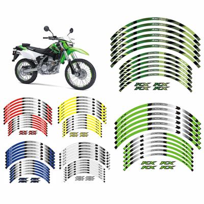 China Waterproof UVproof Vinyl 21 19 inch RIM STRIPES ROLL UP STICKERS DECALS FOR Kawasaki KX 450 2020-2021 for sale