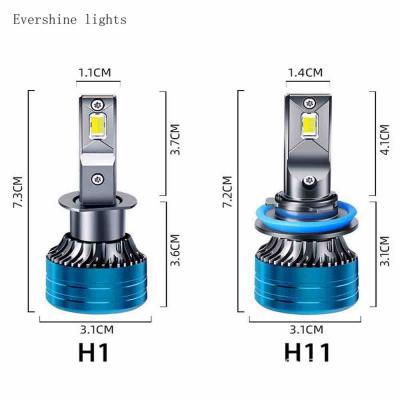 China 2021 High Performance Auto Lighting System 6 Sides 3 Color H4 H7 Led Headlight Bulb OFF-ROAD TRUCK Universal for sale