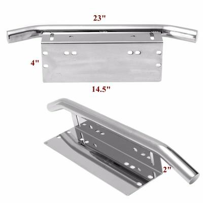 China Manufacture License Plate Frame 2020 Universal For All Car Front Bumper License Plate Mount Chrome Bull Bar Bracket Light Holder for sale