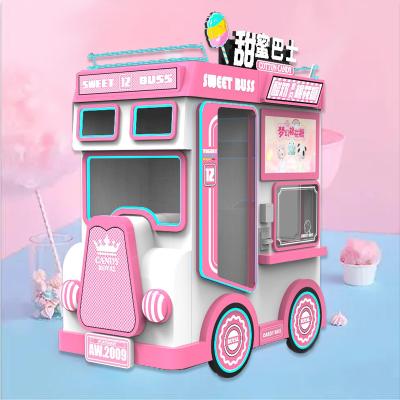 China Shopping Mall Office Buildings Top Cotton Candy Vending Machine 2022 Robot Automatic-cotton-candy-vending-machine Coin Operated Card Industrial Vertical Cheap for sale