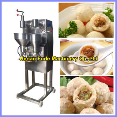 China Automatic stuffing meatball forming machine , stuffed fish ball making machine for sale