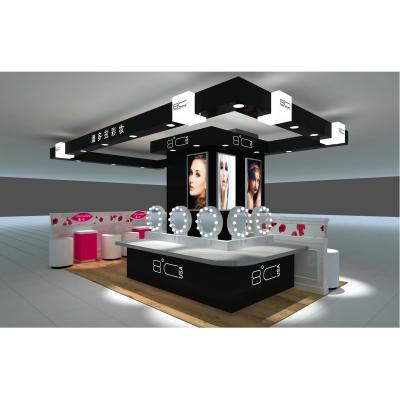 China hot cosmetics kiosk for shopping mall and retail display showcase furniture customization customized for sale