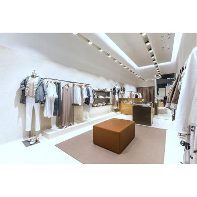 China Clothing Store Fashion Clothing Store Interior Design Morden Display Stand Solution Clothing Fixture Customized for sale