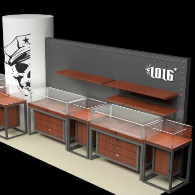 China Fashionable production shop display cabinet exclusive store design decoration concept home showcase furniture one stop solution customized for sale