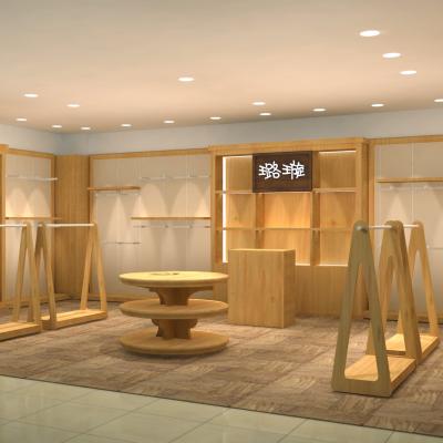 China Factory Customized Modern Clothes Store Customized Design Equipment Display Store Cabinet Whole Production for sale