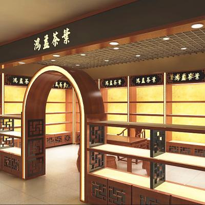 China Manufacturer Design Whole Store Equipment Wooden Cabinet Designed Fit Store Display Stand Production Customized for sale