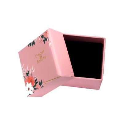 China Fashion Goods Painting Small Flower Tasty Pink Birthday Festival Gift Box Beautiful For Women Earrings Necklace for sale