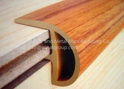 China PVC R shaped flooring end border available for floor 8-15MM,color&size can be customized. for sale