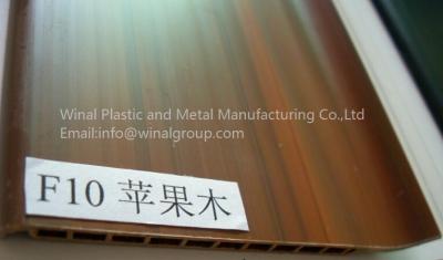 China Apple wood woodgrain surface PVC skirting,anti-aging, 1000mm*100mm*5mm,water proof. for sale