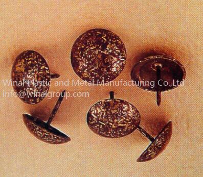 China Dia 23mm bubble nail,iron with spot crack color plating, mould8013 or OEM welcomed. for sale