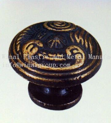 China Size Dia25*H22 Antique flower carve cabinet knob, Zinc alloy,iron,plating per requirments for sale