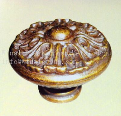 China Size Dia50xH38 Antique bronzed carve drawer knob, Zinc alloy,iron,plating per request for sale