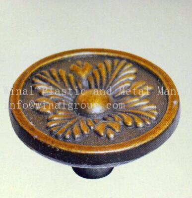 China Size Dia32xH29 ancient bronzed carve cabinet knob,Zinc alloy,iron,plating & color can OEM. for sale