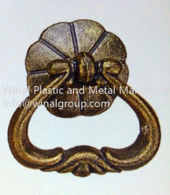 China Antique brass door ring handle,L55mm*W48mm,cabinet ring handle,door hardware accessories. for sale