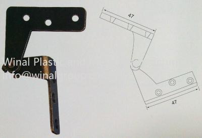 China Suit case hinge,L47mm,antique bronze,steel,size & finish can be OEM per drawing request. for sale