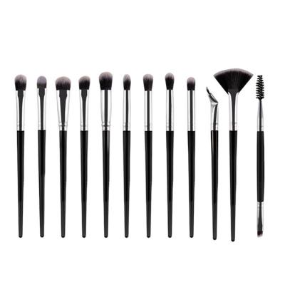 China Angular Blush Pro Vegan 12pcs High Quality Synthetic Eye Make Up Brushes Luxury Professional Makeup Brush Set for sale