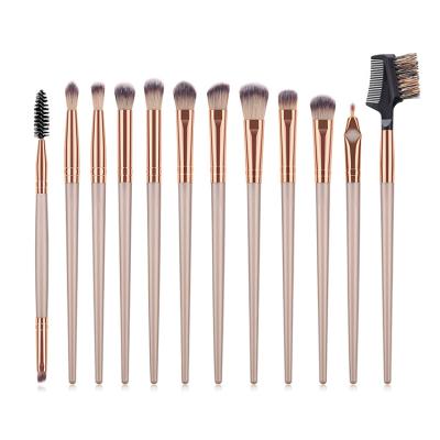 China Angular Blush New Options Multicolor 12pcs Plastic Handle Synthetic Hair Eye Make Up Hot Selling Professional Brush Set Makeup Brushes for sale