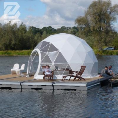 China 4-6 Meter UV Resistance Geodesic Dome PVC Outdoor Waterproof Domes Glamping Tent With Bedroom Furniture Set for sale