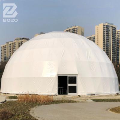 China Large Domes PVC Cover Materials Outdoor Luxury Structure Dome UV Resistance Geodesic Glamping Tent for sale