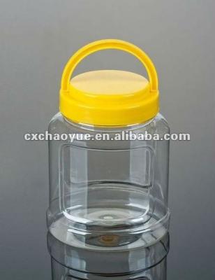 China Plastic Jam Bottle 800ml Pet Honey Bottle , Candy Jar for sale