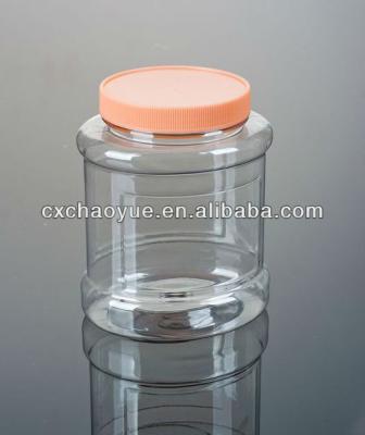 China Plastic Clear CANDY Cookie Jar With Seal Screw Lid for sale