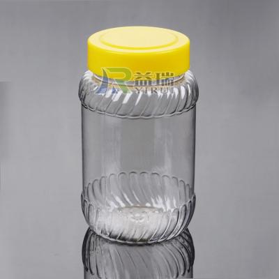 China Big Nuts 500g 12oz Plastic Pickle Jars With Plastic Screw Top Big Pickle Bottles for sale