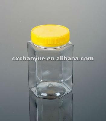 China 500g Plastic Honey Pet Honey Food Container With Screw Top Lid FD015 for sale