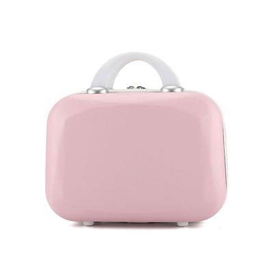 China Raincoat ; with Luggage Strap Fashion Mini Hard Shell Cosmetic Case Travel Makeup Storage Box Bag Portable Carrying Suitcase for sale