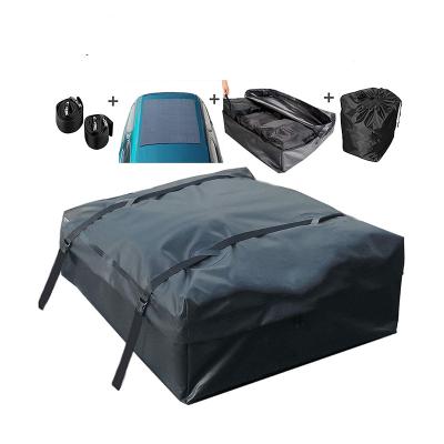 China Waterproof and Collapsible Car Roof Bag Durable Large Capacity Water Resistant Folding Cargo Roof Top Bag for sale