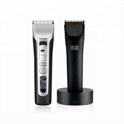 China 3.5 Hours LCD Display Rechargeable Hair Trimmer Head Ceramic Cutter Head with 2 Cutter Heads Available for sale