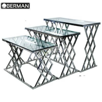 China Fashion Yubao buffet stainless steel legs restaurant equipment banquet mirror foldable buffet table for sale for sale