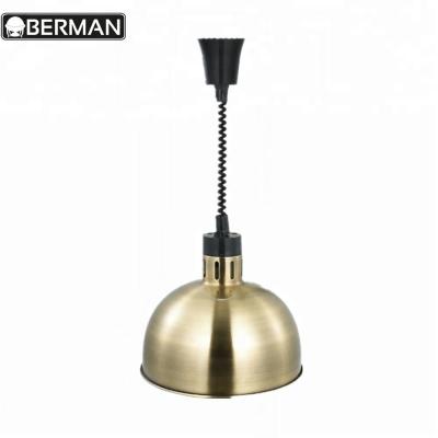 China Fashion 250W Kitchen Matel Restaurant Hanging Lamps Retractable Cafeteria Heat Buffet Food Supply Warmer Lamp for sale