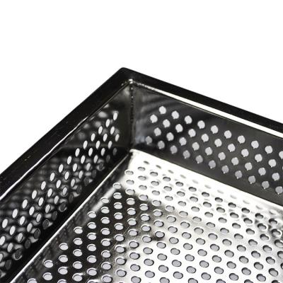 China Medicine Processing Custom stainless steel metal mesh perforated and non-perforated tray pan for food baking and dehydration for sale