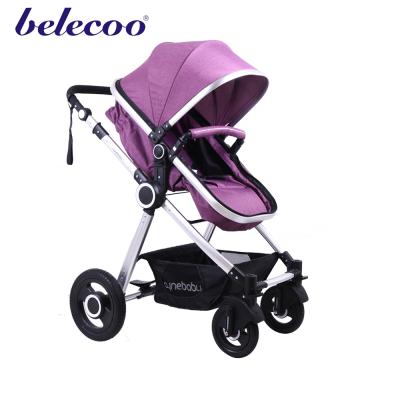 China High Quality Cotton Belecoo High Landscape Baby Stroller 3 in 1 Wholesale Baby Pram With EN1888 for sale