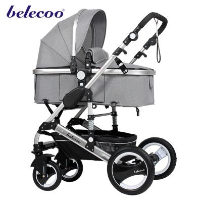 China High-landscape Safety Baby Stroller Belecoo Luxury Baby Stroller 3 in 1 Manufacture Baby Pram 3 in 1baby Carrier Canvas Fabric 535-Q3 for sale