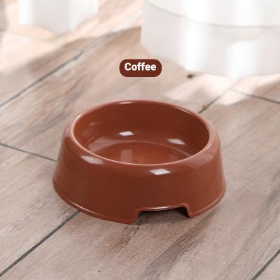 China Non-automatic Wholesales Factory Price Guaranteed Quality Round Simple Multi Color Candy Color Feeding Water Food Bowl Pets Dog Cat Bowl for sale