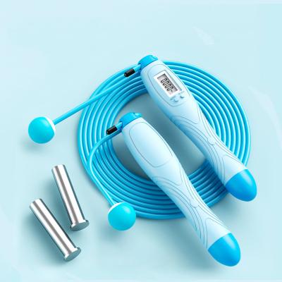 China New LOGO Customized Durable Smart Weighted Jump Rope Count Rope Cordless Jumping for sale