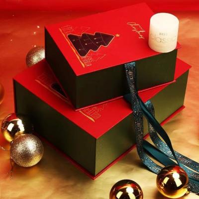 China Santa Claus Paper Custom Printed Cosmetic Boxes Xmas Packaging Boxes for sale