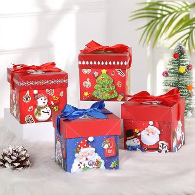 China Kerstcadeau doos Kosmetica Kerstdoos Verpakking Vierkante Kerstdoos Met Zijde Te koop