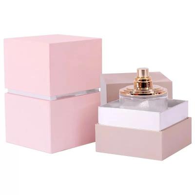 China Luxe Roze Zwarte Parfum Verpakkingsdozen Glasfles Met EVA Invoegsel Te koop