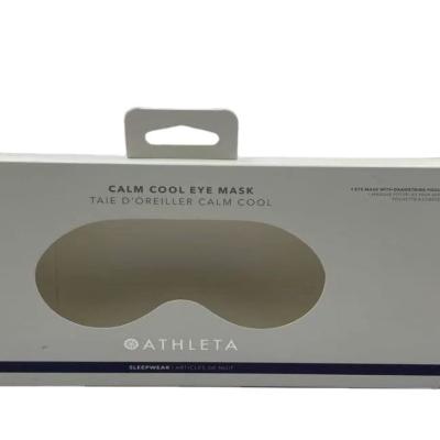 China Custom Logo UV Sliding Packaging Paper Drawer Eye Mask Gift Box With Handle Luxury for sale