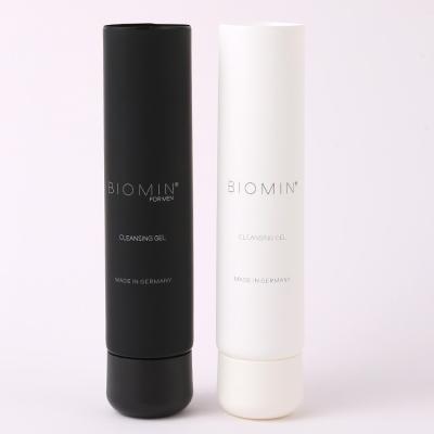 China White Or Black Matte Soft Touch Cosmetic Plastic Tube For Face Wash Cream for sale