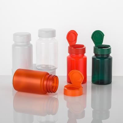 China Nutritional Supplement PET PCR Bottle with Screw Lid Cap Ideal for Pill Vitamin Tablet Powder Capsule in Red Green Color for sale