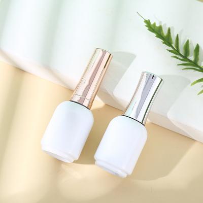 China Glass Uv Gel Nail Polish Bottle with Silver Gold Cap 7ml 9ml 11ml 12ml 15ml Customized Logo Accepted Base Material Glass for sale