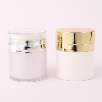 China 15g 30g 50g 100g Cosmetic Airless Pump Jar Luxury Personal Care Cream Airless Jar Plastic Airless Bottle Jar Refillable for sale